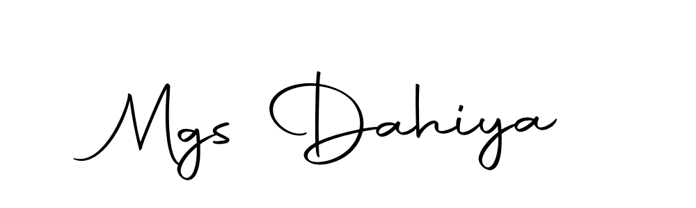 How to make Mgs Dahiya name signature. Use Autography-DOLnW style for creating short signs online. This is the latest handwritten sign. Mgs Dahiya signature style 10 images and pictures png