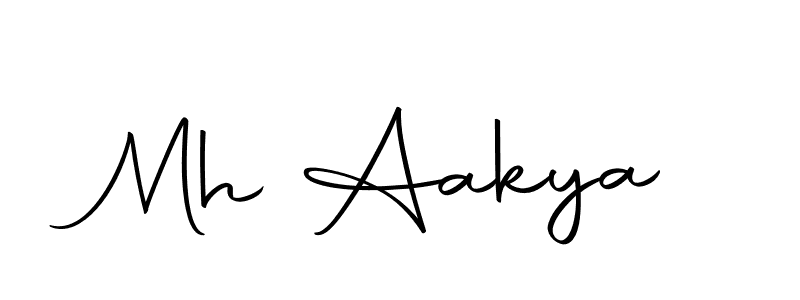 How to make Mh Aakya name signature. Use Autography-DOLnW style for creating short signs online. This is the latest handwritten sign. Mh Aakya signature style 10 images and pictures png