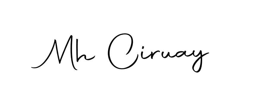 How to make Mh Ciruay name signature. Use Autography-DOLnW style for creating short signs online. This is the latest handwritten sign. Mh Ciruay signature style 10 images and pictures png