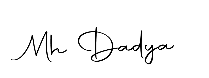 Use a signature maker to create a handwritten signature online. With this signature software, you can design (Autography-DOLnW) your own signature for name Mh Dadya. Mh Dadya signature style 10 images and pictures png