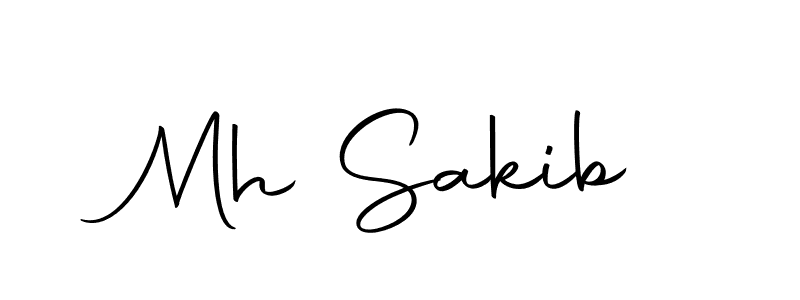 Make a beautiful signature design for name Mh Sakib. With this signature (Autography-DOLnW) style, you can create a handwritten signature for free. Mh Sakib signature style 10 images and pictures png