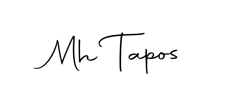 How to make Mh Tapos name signature. Use Autography-DOLnW style for creating short signs online. This is the latest handwritten sign. Mh Tapos signature style 10 images and pictures png