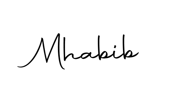 You should practise on your own different ways (Autography-DOLnW) to write your name (Mhabib) in signature. don't let someone else do it for you. Mhabib signature style 10 images and pictures png
