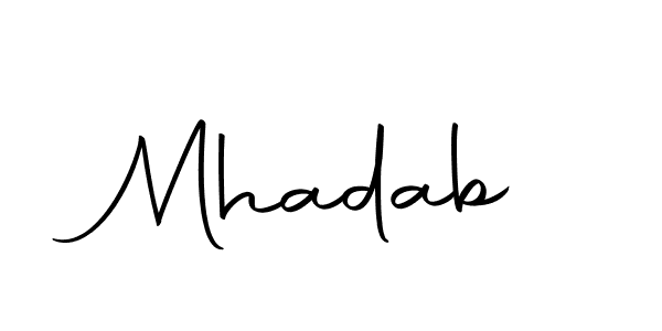 The best way (Autography-DOLnW) to make a short signature is to pick only two or three words in your name. The name Mhadab include a total of six letters. For converting this name. Mhadab signature style 10 images and pictures png