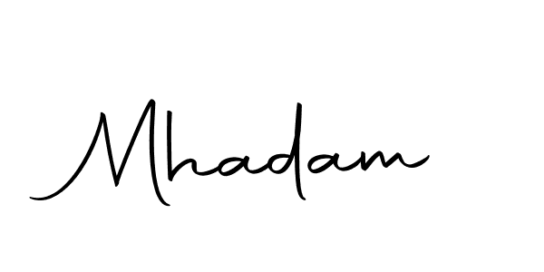 Use a signature maker to create a handwritten signature online. With this signature software, you can design (Autography-DOLnW) your own signature for name Mhadam. Mhadam signature style 10 images and pictures png