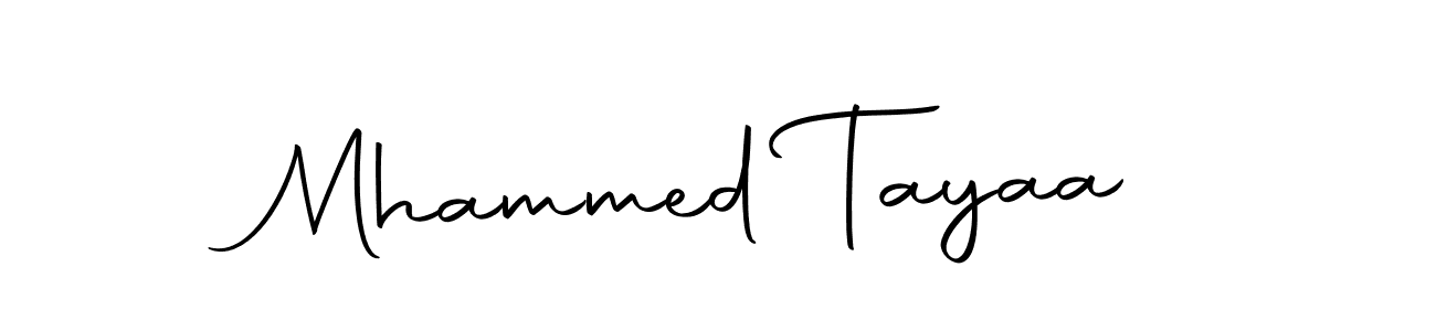 Create a beautiful signature design for name Mhammed Tayaa. With this signature (Autography-DOLnW) fonts, you can make a handwritten signature for free. Mhammed Tayaa signature style 10 images and pictures png