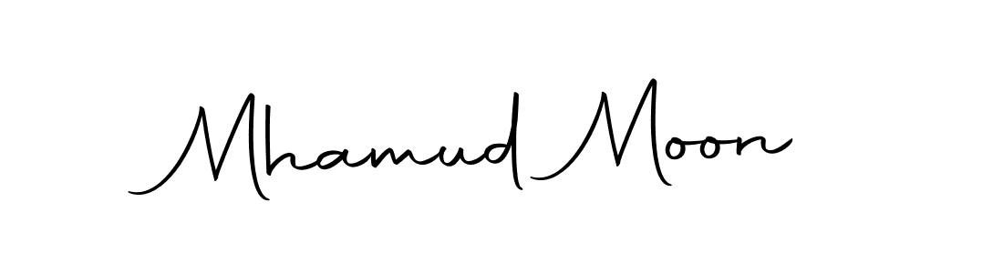 Design your own signature with our free online signature maker. With this signature software, you can create a handwritten (Autography-DOLnW) signature for name Mhamud Moon. Mhamud Moon signature style 10 images and pictures png