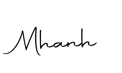 You should practise on your own different ways (Autography-DOLnW) to write your name (Mhanh) in signature. don't let someone else do it for you. Mhanh signature style 10 images and pictures png