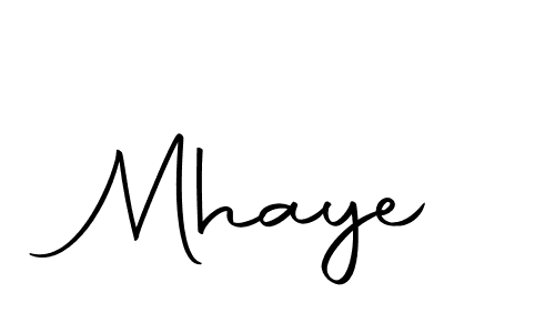 Create a beautiful signature design for name Mhaye. With this signature (Autography-DOLnW) fonts, you can make a handwritten signature for free. Mhaye signature style 10 images and pictures png