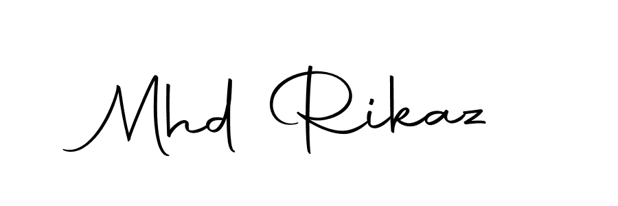 How to make Mhd Rikaz name signature. Use Autography-DOLnW style for creating short signs online. This is the latest handwritten sign. Mhd Rikaz signature style 10 images and pictures png