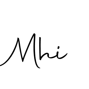 Use a signature maker to create a handwritten signature online. With this signature software, you can design (Autography-DOLnW) your own signature for name Mhi. Mhi signature style 10 images and pictures png