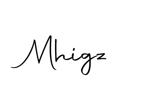 You should practise on your own different ways (Autography-DOLnW) to write your name (Mhigz) in signature. don't let someone else do it for you. Mhigz signature style 10 images and pictures png