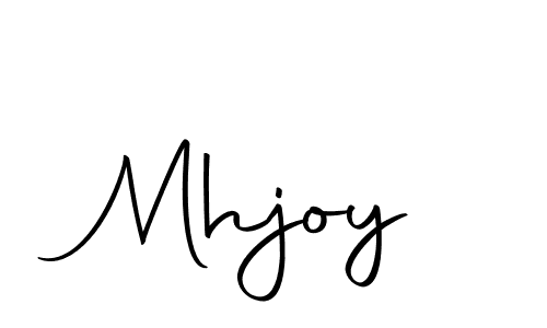 Make a beautiful signature design for name Mhjoy. With this signature (Autography-DOLnW) style, you can create a handwritten signature for free. Mhjoy signature style 10 images and pictures png