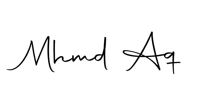 The best way (Autography-DOLnW) to make a short signature is to pick only two or three words in your name. The name Mhmd Aq include a total of six letters. For converting this name. Mhmd Aq signature style 10 images and pictures png