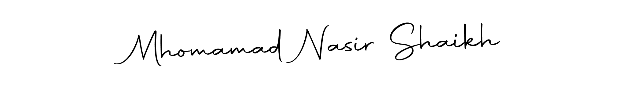 Create a beautiful signature design for name Mhomamad Nasir Shaikh. With this signature (Autography-DOLnW) fonts, you can make a handwritten signature for free. Mhomamad Nasir Shaikh signature style 10 images and pictures png