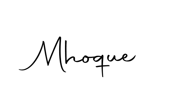 Design your own signature with our free online signature maker. With this signature software, you can create a handwritten (Autography-DOLnW) signature for name Mhoque. Mhoque signature style 10 images and pictures png