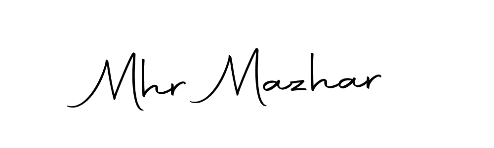 Create a beautiful signature design for name Mhr Mazhar. With this signature (Autography-DOLnW) fonts, you can make a handwritten signature for free. Mhr Mazhar signature style 10 images and pictures png