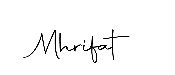 The best way (Autography-DOLnW) to make a short signature is to pick only two or three words in your name. The name Mhrifat include a total of six letters. For converting this name. Mhrifat signature style 10 images and pictures png