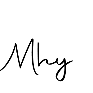 You should practise on your own different ways (Autography-DOLnW) to write your name (Mhy) in signature. don't let someone else do it for you. Mhy signature style 10 images and pictures png