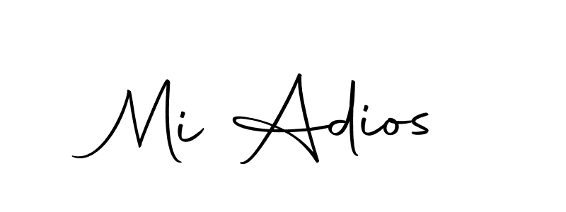 This is the best signature style for the Mi Adios name. Also you like these signature font (Autography-DOLnW). Mix name signature. Mi Adios signature style 10 images and pictures png