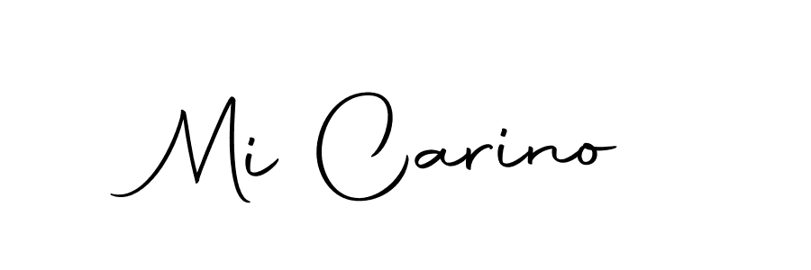 How to make Mi Carino name signature. Use Autography-DOLnW style for creating short signs online. This is the latest handwritten sign. Mi Carino signature style 10 images and pictures png