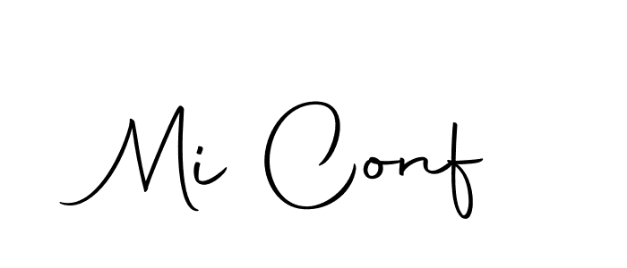 You should practise on your own different ways (Autography-DOLnW) to write your name (Mi Conf) in signature. don't let someone else do it for you. Mi Conf signature style 10 images and pictures png