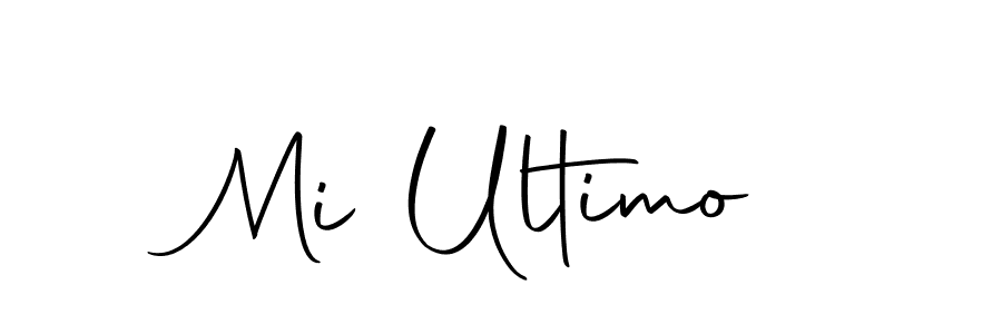 Design your own signature with our free online signature maker. With this signature software, you can create a handwritten (Autography-DOLnW) signature for name Mi Ultimo. Mi Ultimo signature style 10 images and pictures png