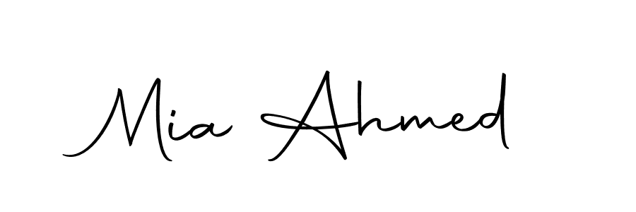 Design your own signature with our free online signature maker. With this signature software, you can create a handwritten (Autography-DOLnW) signature for name Mia Ahmed. Mia Ahmed signature style 10 images and pictures png