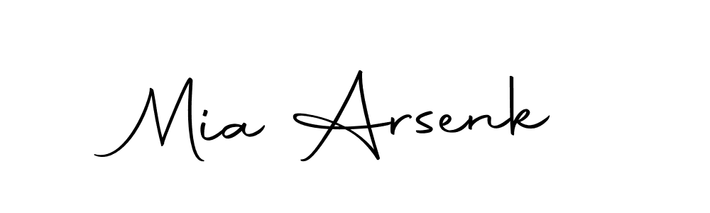 Create a beautiful signature design for name Mia Arsenk. With this signature (Autography-DOLnW) fonts, you can make a handwritten signature for free. Mia Arsenk signature style 10 images and pictures png