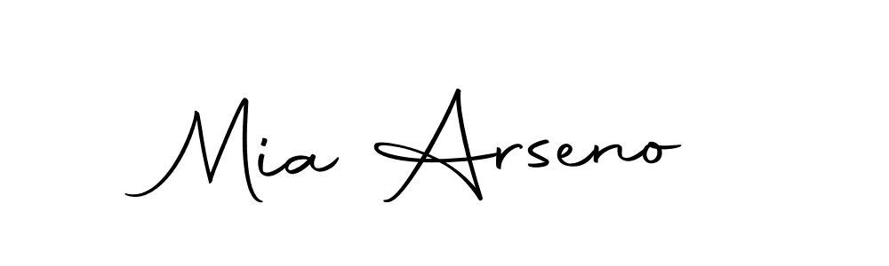 How to make Mia Arseno name signature. Use Autography-DOLnW style for creating short signs online. This is the latest handwritten sign. Mia Arseno signature style 10 images and pictures png