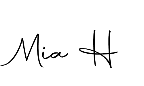 How to make Mia H signature? Autography-DOLnW is a professional autograph style. Create handwritten signature for Mia H name. Mia H signature style 10 images and pictures png