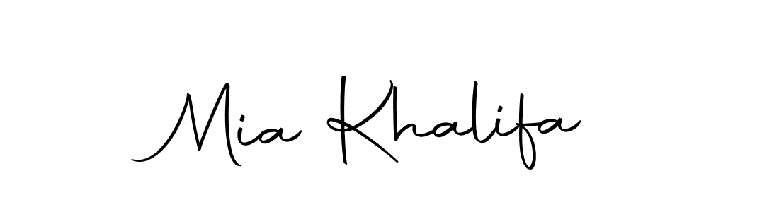 Create a beautiful signature design for name Mia Khalifa. With this signature (Autography-DOLnW) fonts, you can make a handwritten signature for free. Mia Khalifa signature style 10 images and pictures png
