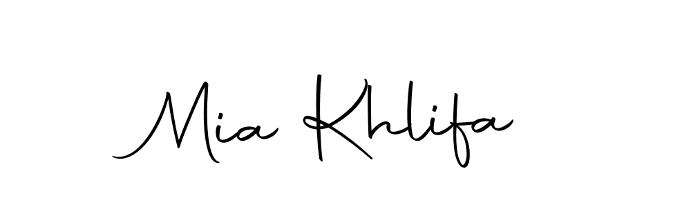 You should practise on your own different ways (Autography-DOLnW) to write your name (Mia Khlifa) in signature. don't let someone else do it for you. Mia Khlifa signature style 10 images and pictures png