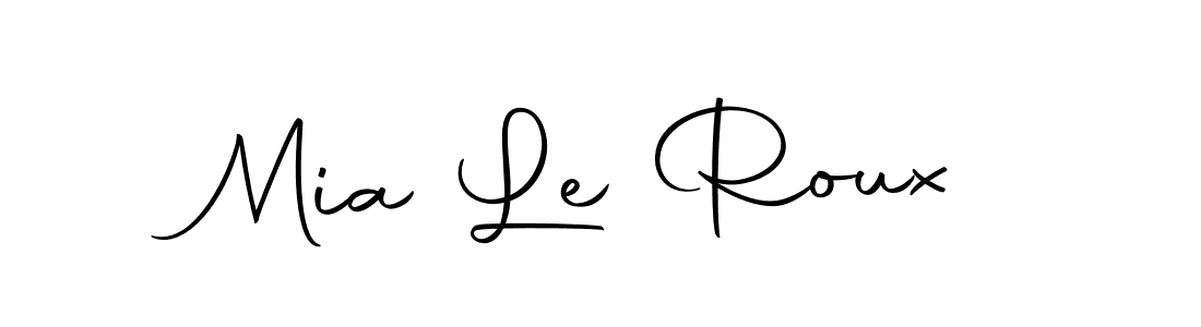 Also we have Mia Le Roux name is the best signature style. Create professional handwritten signature collection using Autography-DOLnW autograph style. Mia Le Roux signature style 10 images and pictures png