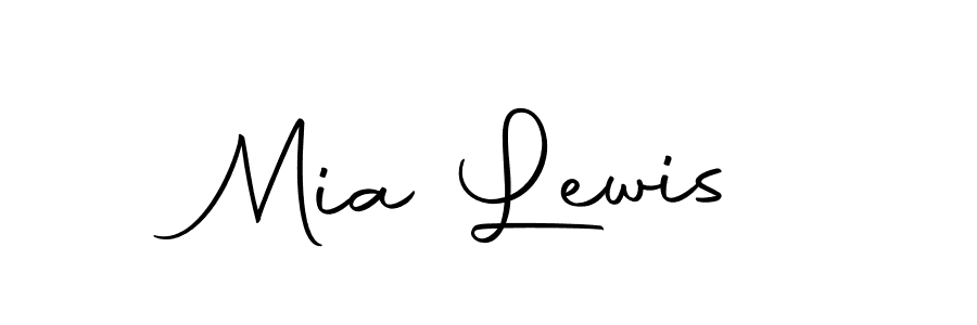 Use a signature maker to create a handwritten signature online. With this signature software, you can design (Autography-DOLnW) your own signature for name Mia Lewis. Mia Lewis signature style 10 images and pictures png
