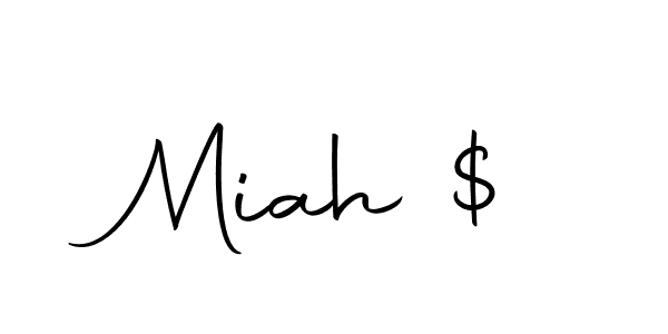 You should practise on your own different ways (Autography-DOLnW) to write your name (Miah $) in signature. don't let someone else do it for you. Miah $ signature style 10 images and pictures png