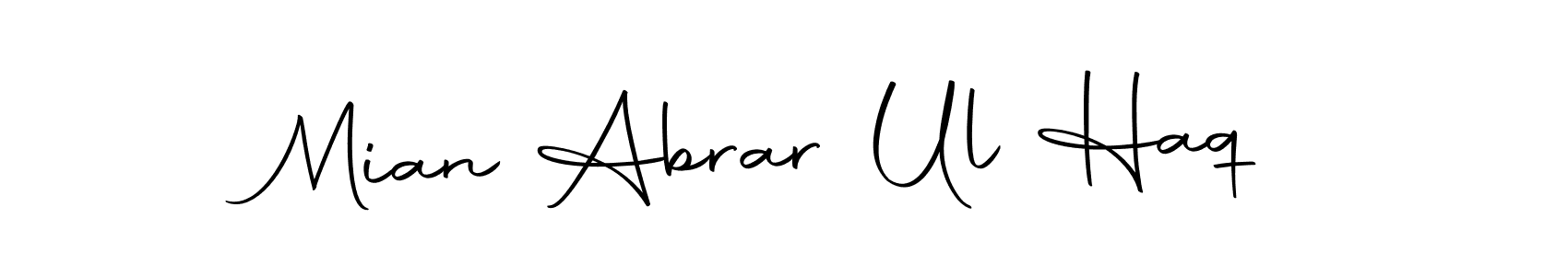 You can use this online signature creator to create a handwritten signature for the name Mian Abrar Ul Haq. This is the best online autograph maker. Mian Abrar Ul Haq signature style 10 images and pictures png