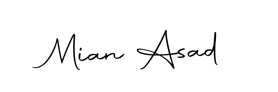 You should practise on your own different ways (Autography-DOLnW) to write your name (Mian Asad) in signature. don't let someone else do it for you. Mian Asad signature style 10 images and pictures png