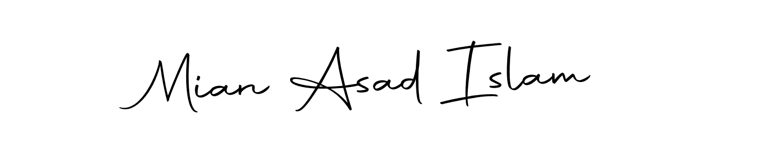 How to make Mian Asad Islam name signature. Use Autography-DOLnW style for creating short signs online. This is the latest handwritten sign. Mian Asad Islam signature style 10 images and pictures png