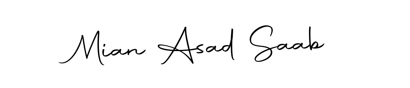 Make a beautiful signature design for name Mian Asad Saab. With this signature (Autography-DOLnW) style, you can create a handwritten signature for free. Mian Asad Saab signature style 10 images and pictures png