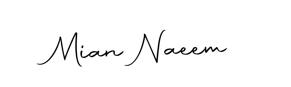 Create a beautiful signature design for name Mian Naeem. With this signature (Autography-DOLnW) fonts, you can make a handwritten signature for free. Mian Naeem signature style 10 images and pictures png