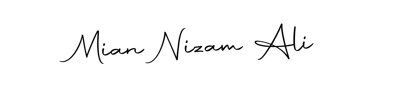 Also we have Mian Nizam Ali name is the best signature style. Create professional handwritten signature collection using Autography-DOLnW autograph style. Mian Nizam Ali signature style 10 images and pictures png