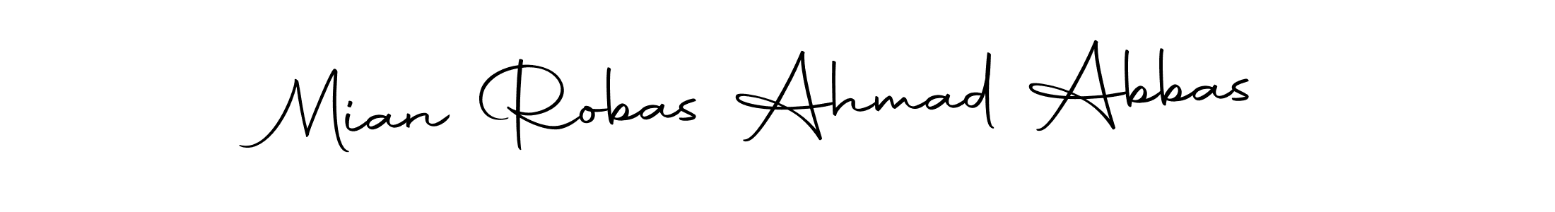 You can use this online signature creator to create a handwritten signature for the name Mian Robas Ahmad Abbas. This is the best online autograph maker. Mian Robas Ahmad Abbas signature style 10 images and pictures png