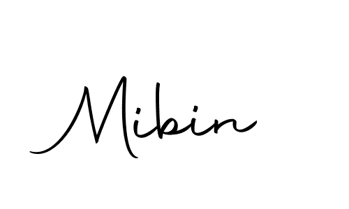 Design your own signature with our free online signature maker. With this signature software, you can create a handwritten (Autography-DOLnW) signature for name Mibin. Mibin signature style 10 images and pictures png