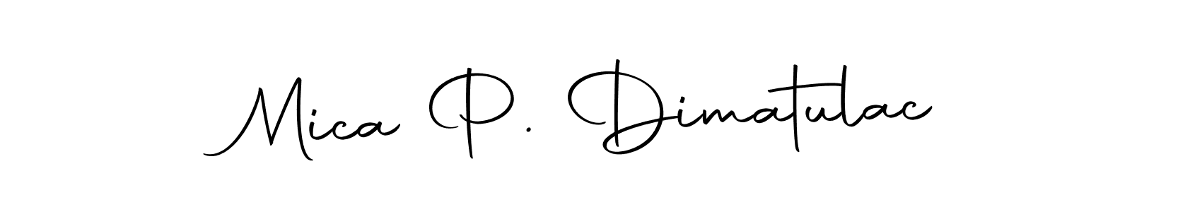 You should practise on your own different ways (Autography-DOLnW) to write your name (Mica P. Dimatulac) in signature. don't let someone else do it for you. Mica P. Dimatulac signature style 10 images and pictures png