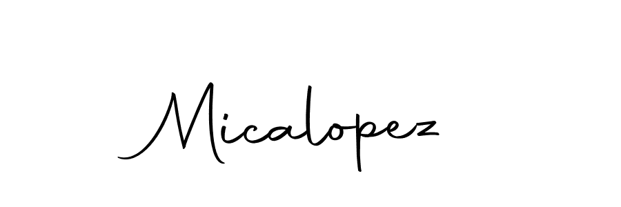 How to make Micalopez name signature. Use Autography-DOLnW style for creating short signs online. This is the latest handwritten sign. Micalopez signature style 10 images and pictures png