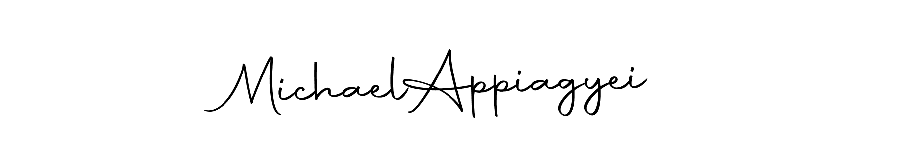 Autography-DOLnW is a professional signature style that is perfect for those who want to add a touch of class to their signature. It is also a great choice for those who want to make their signature more unique. Get Michael  Appiagyei name to fancy signature for free. Michael  Appiagyei signature style 10 images and pictures png