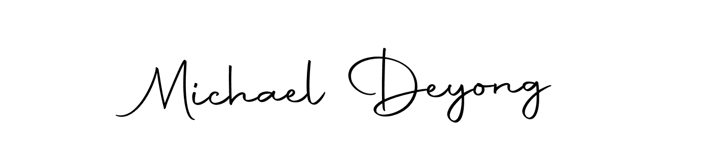 Design your own signature with our free online signature maker. With this signature software, you can create a handwritten (Autography-DOLnW) signature for name Michael Deyong. Michael Deyong signature style 10 images and pictures png