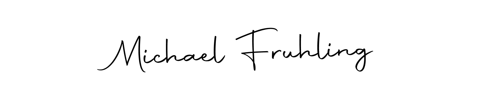 Make a beautiful signature design for name Michael Fruhling. With this signature (Autography-DOLnW) style, you can create a handwritten signature for free. Michael Fruhling signature style 10 images and pictures png