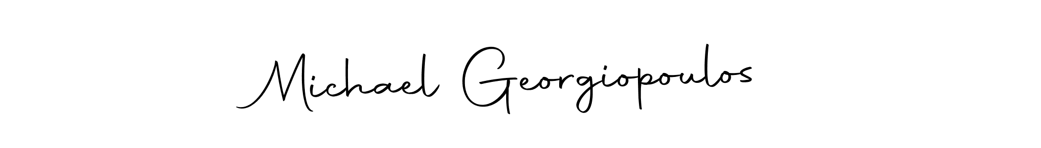 Create a beautiful signature design for name Michael Georgiopoulos. With this signature (Autography-DOLnW) fonts, you can make a handwritten signature for free. Michael Georgiopoulos signature style 10 images and pictures png